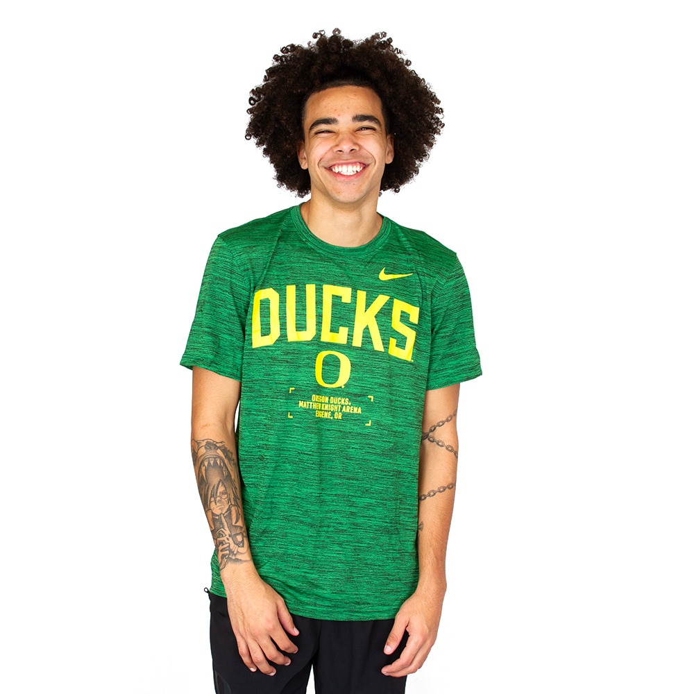 Classic Oregon O, Nike, Green, Crew Neck, Performance/Dri-FIT, Men, Basketball, Velocity, Areana Locations, T-Shirt, 945031